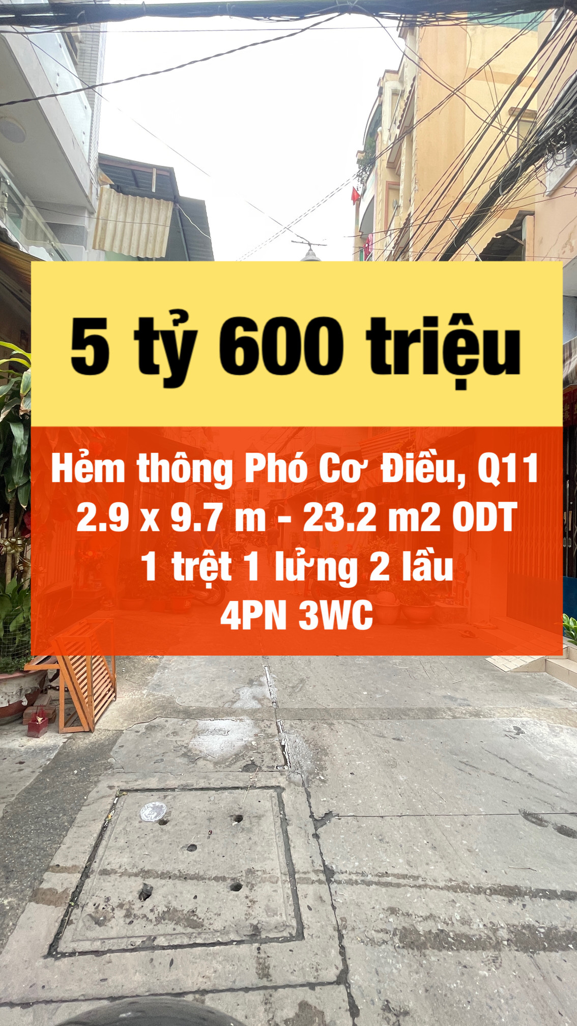 Nhà hẻm thông Phó Cơ Điều