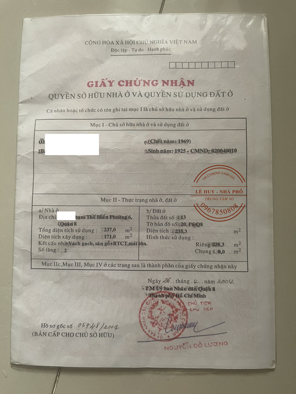 *Đất mặt tiền xây CHDV*
[235,3 m2] 1665 Phạm Thế Hiển_P6 - 15,9ty