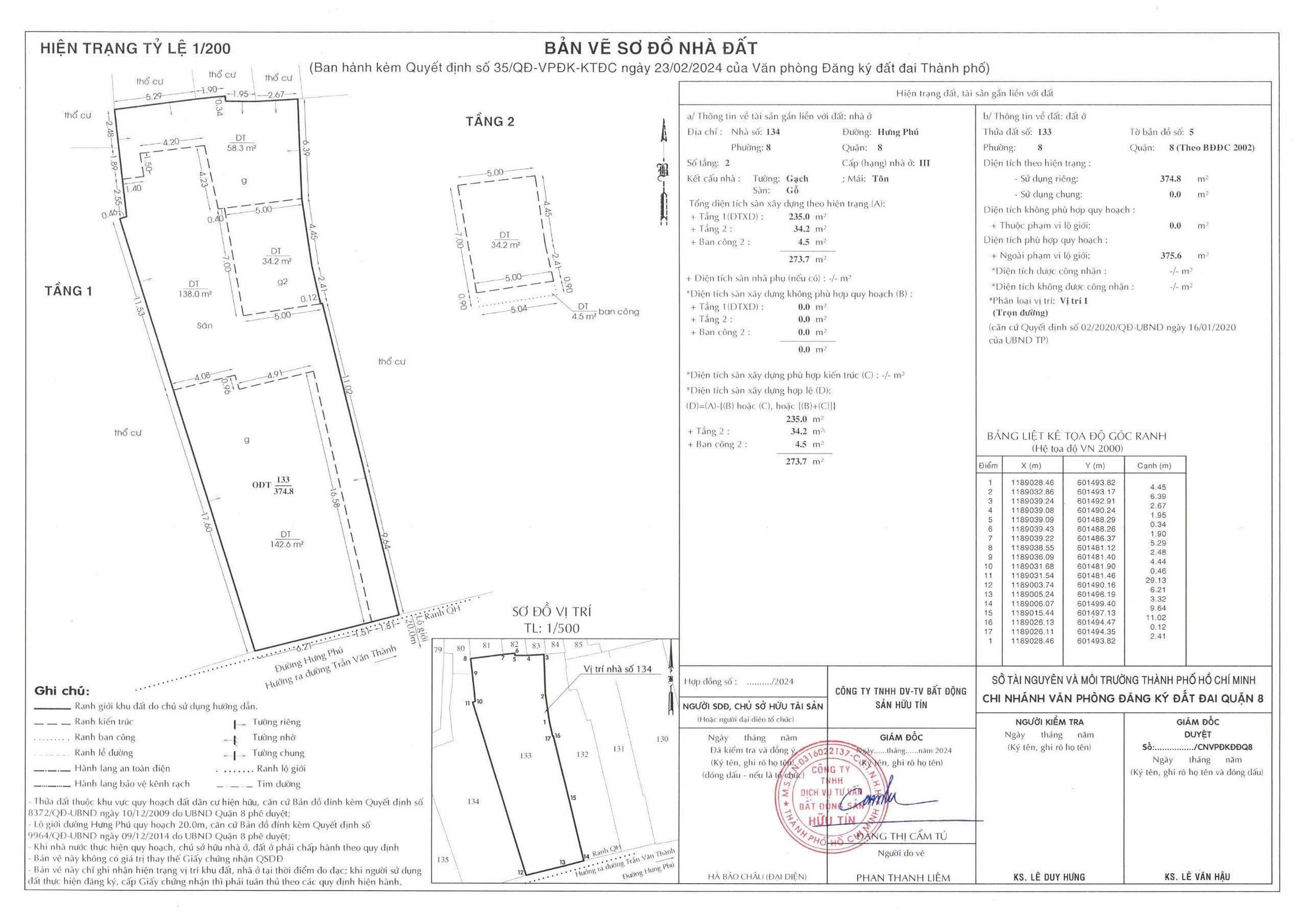 Chính Chủ Bán Nhà Mặt tiền 134 Hưng Phú – Giá 66 tỷ