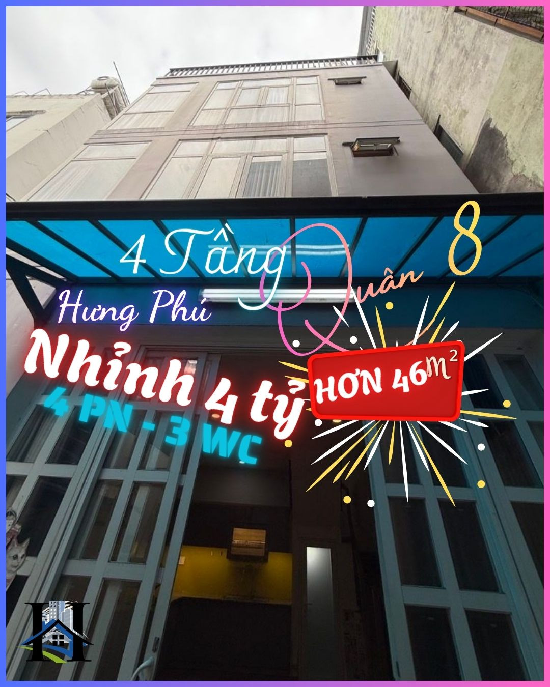 NHÀ NGANG HIẾM 4,7m, HƠN 46m², 4 TẦNG, NHỈNH 4 TỶ, TẶNG NỘI THẤT ML, GẦN MẶT TIỀN HƯNG PHÚ Q.8