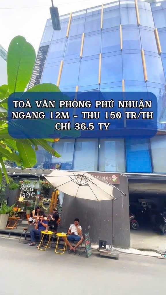 TOÀ NHÀ VĂN PHÒNG 7 TẦNG - NGANG KHỦNG 12m - CHO THUÊ 150TR/THÁNG⇔5%/NĂM