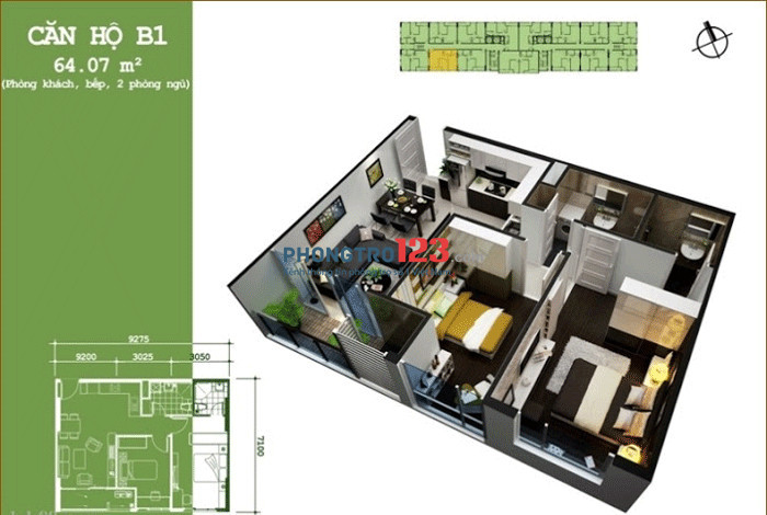Chính chủ cần bán gấp căn hộ Hoa Sen 64m2,, 262/20 Lạc Long Quân, P Bình Thới HCM