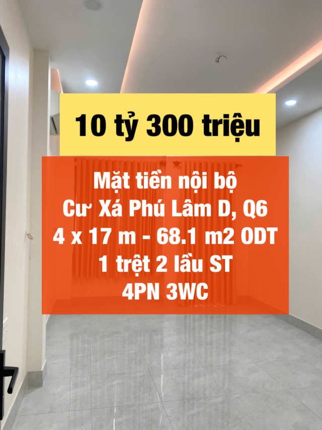 Nhà mặt tiền nội bộ Cư Xá Phú Lâm D