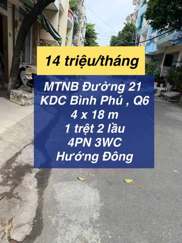 Cho thuê nguyên căn khu Bình Phú 1 chỉ 14 triệu !