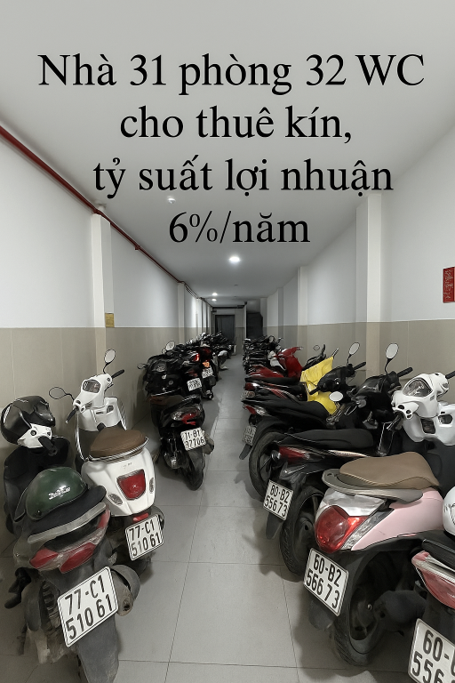 NƠ TRANG LONG - CHDV 150m2 GỒM 31 PHÒNG CHO THUÊ KÍN - DÒNG TIỀN 1.3 TỶ/NĂM - GIÁ 22T