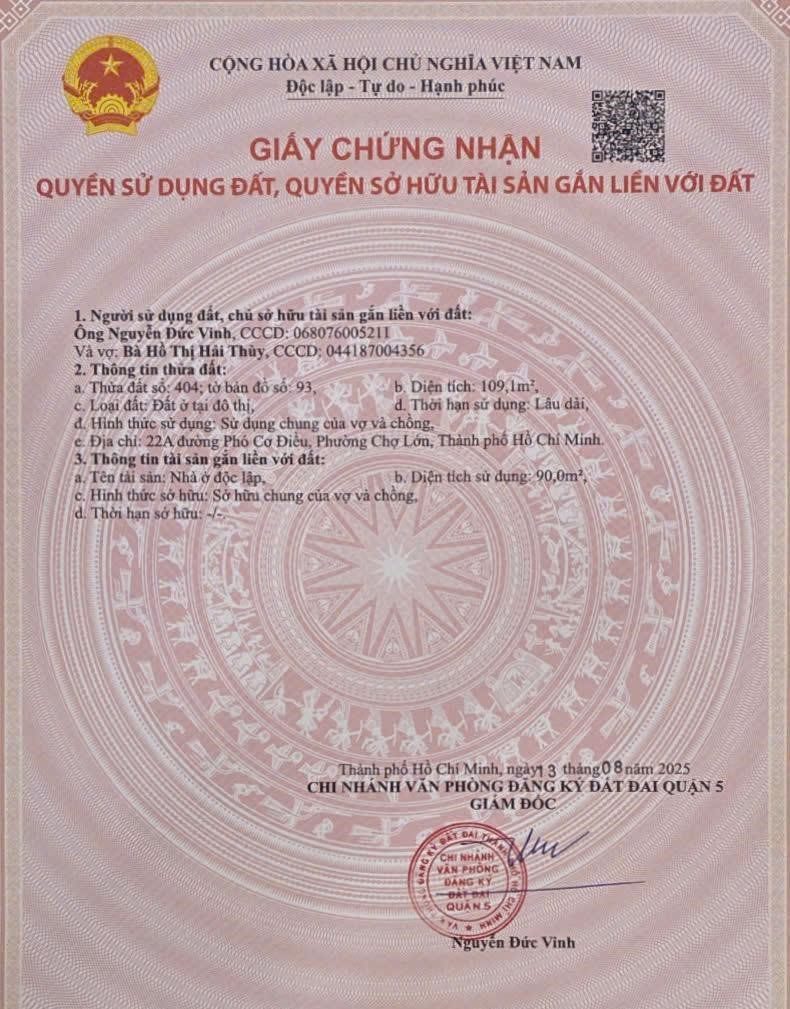 Chính Chủ Bán Nhà Mặt tiền 22A Phó Cơ Điều – Giá 25 tỷ