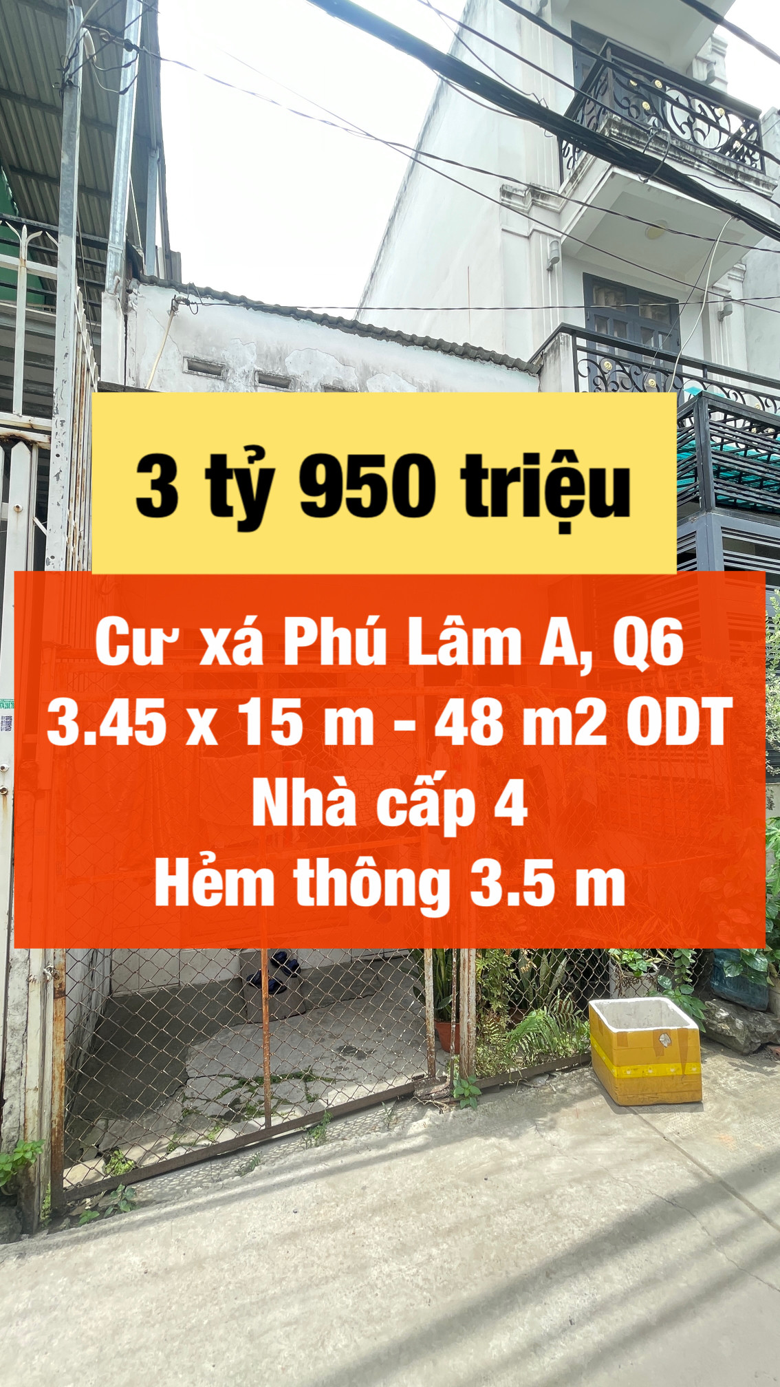 Giá rẻ nhà cấp 4 Cư Xá Phú Lâm A