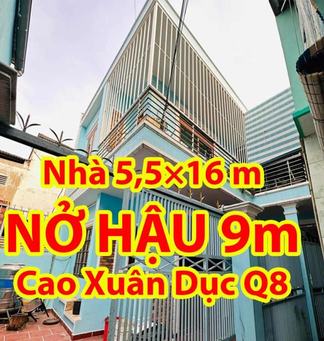CƠ HỘI VÀNG – NHÀ NỞ HẬU GẦN MẶT TIỀN CAO XUÂN DỤC – CHỢ, BV, Q5 TRONG 3 PHÚT – GIÁ HỢP LÝ