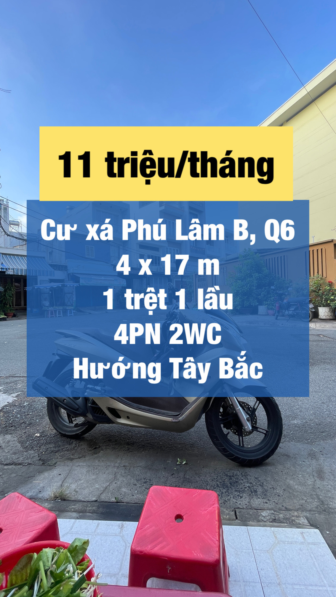 Nhà MTNB Cư Xá Phú Lâm B cho thuê 11 triệu !