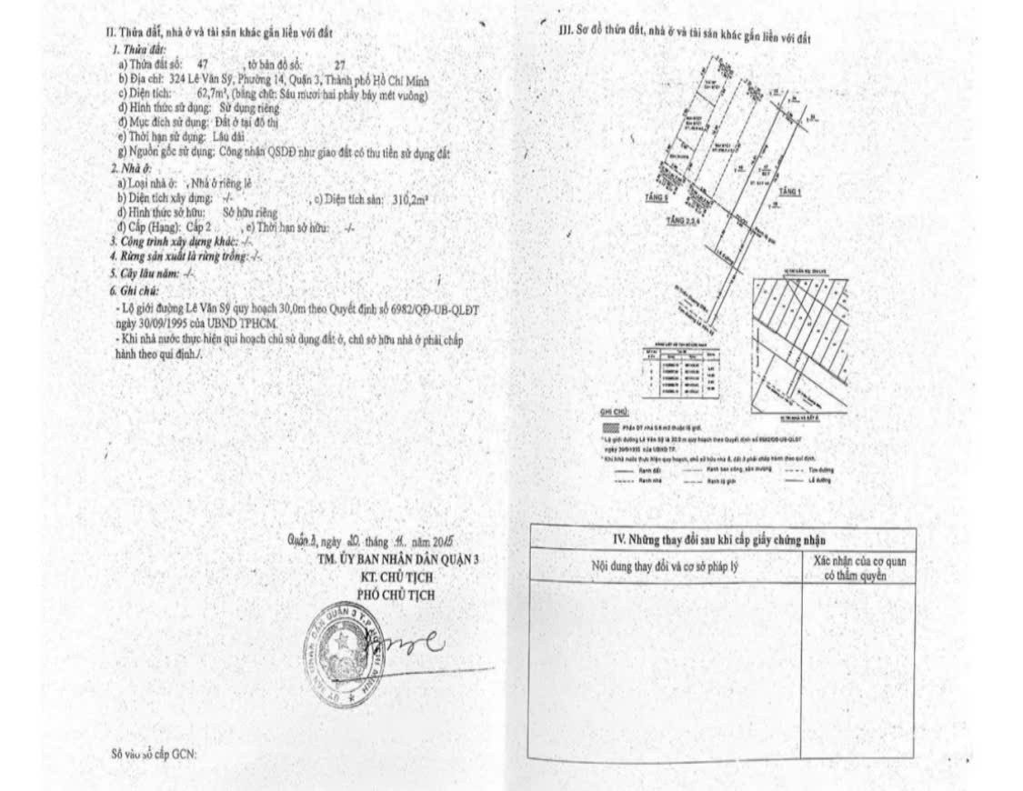 Cần Bán Nhà Mặt Tiền 324 Lê Văn Sỹ, Phường 14, Quận 3 -Chỉ 40 tỷ