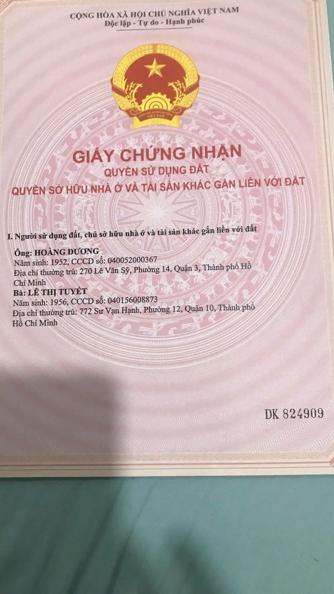 Chính Chủ Bán Nhà Mặt Tiền 270 Lê Văn Sỹ, Phường 14, Quận 3