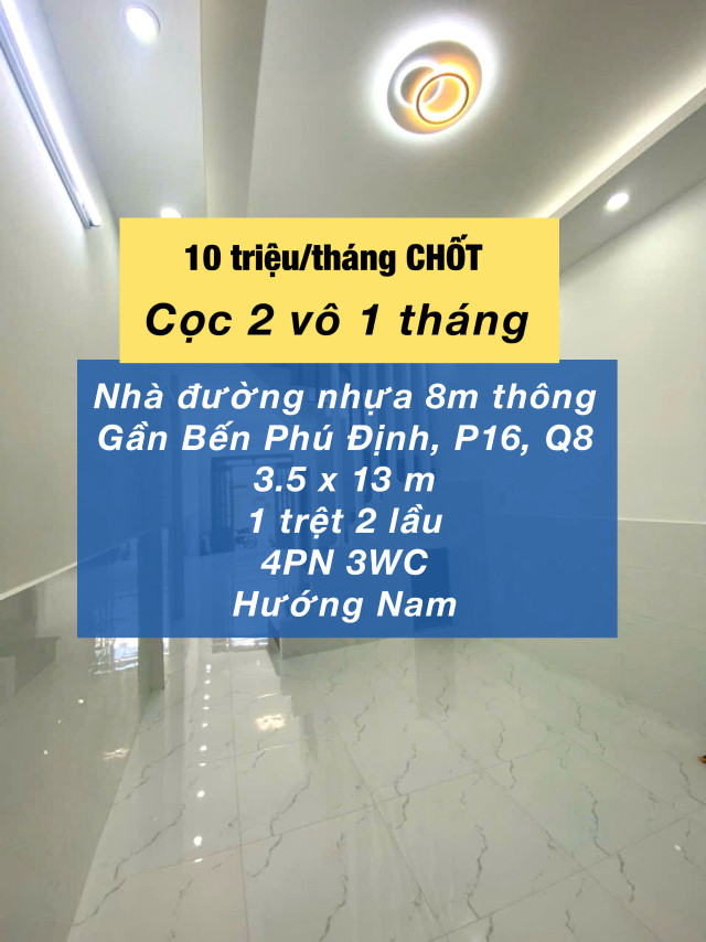 Cho thuê nguyên căn 4 phòng Bến Phú Định !