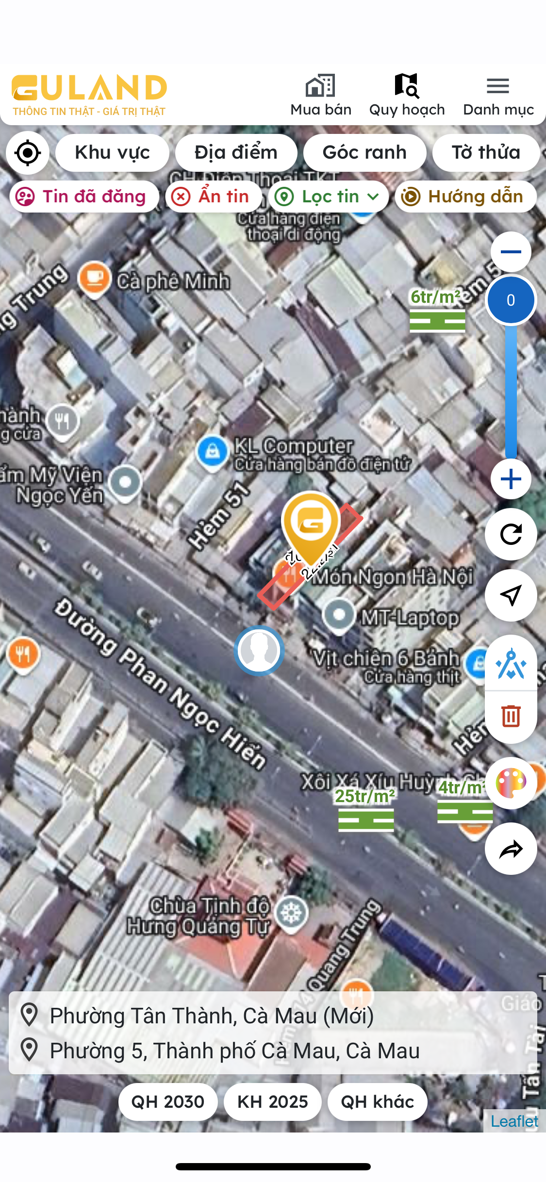 Bán/Cho thuê nhà mặt tiền đường Phan Ngọc Hiển , Cà Mau