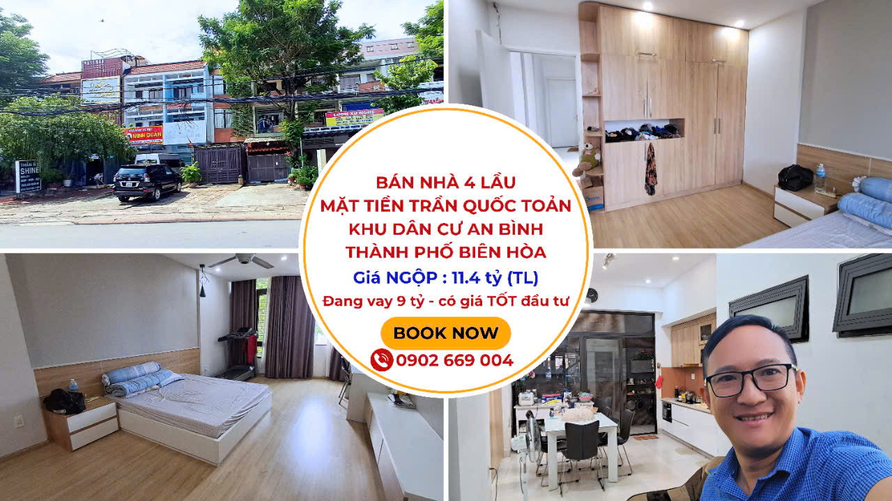 Cơ Hội Vàng Cho Nhà Đầu Tư - Bán Gấp Nhà 4 Lầu Mặt Tiền Trần Quốc Toản, Khu Dân Cư An Bình Sonadezi, Biên Hòa