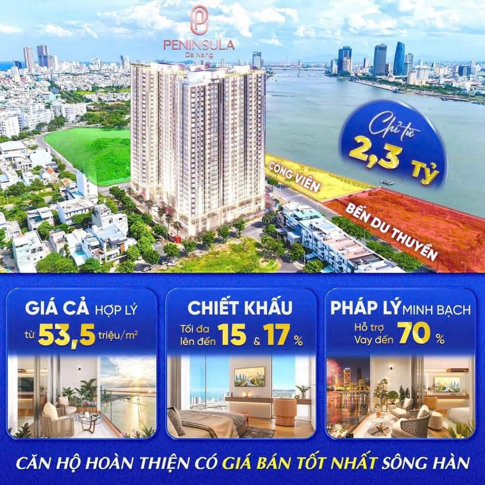 Bán  căn họ view sông Hàn. Đà Nẵng, số lâu dài. chỉ từ 2 tỷ, hỗ trợ vay ngân hàng