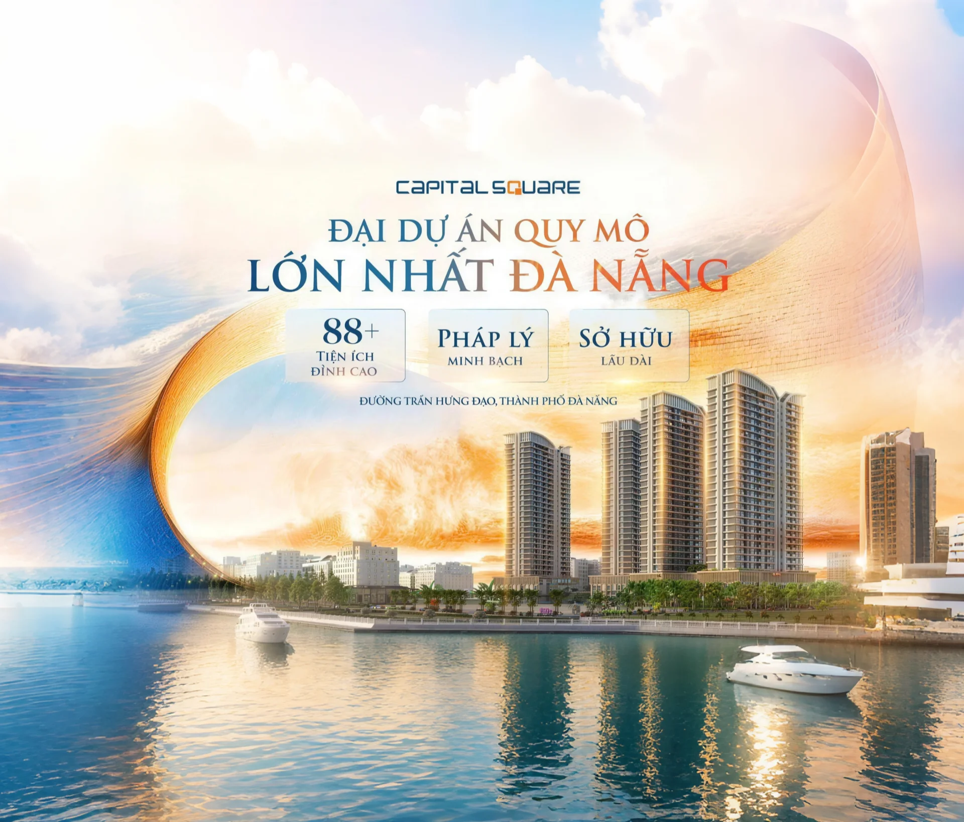 3.6 Tỷ Cho Căn Hộ Capital Square 1PN - Sổ Lâu Dài View Sông Hàn