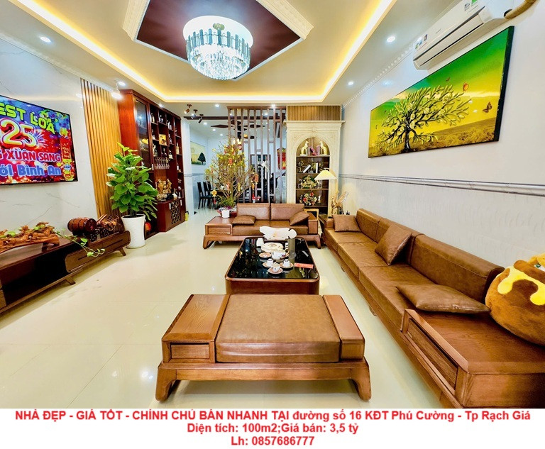 NHÀ ĐẸP - GIÁ TỐT - CHÍNH CHỦ BÁN NHANH TẠI đường số 16 KĐT Phú Cường - Tp Rạch Giá