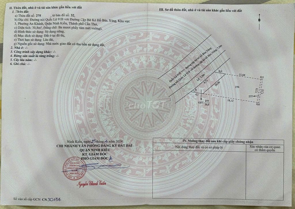 Đất mặt tiền kinh doanh khu cán bộ giảng viên DHCT giá dưới 20 tỷ