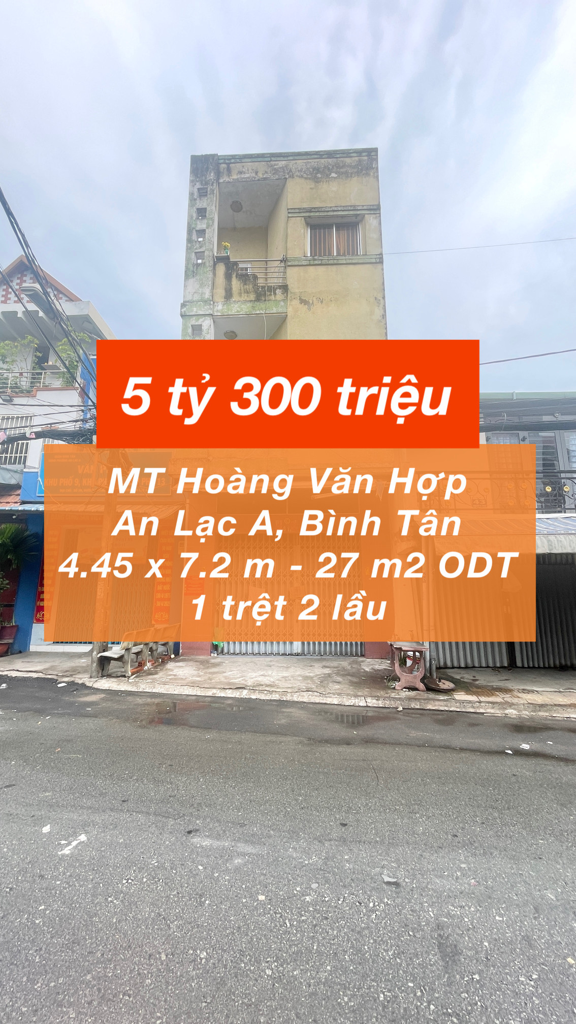 Mặt tiền kinh doanh Hoàng Văn Hợp chỉ 5.3 tỷ