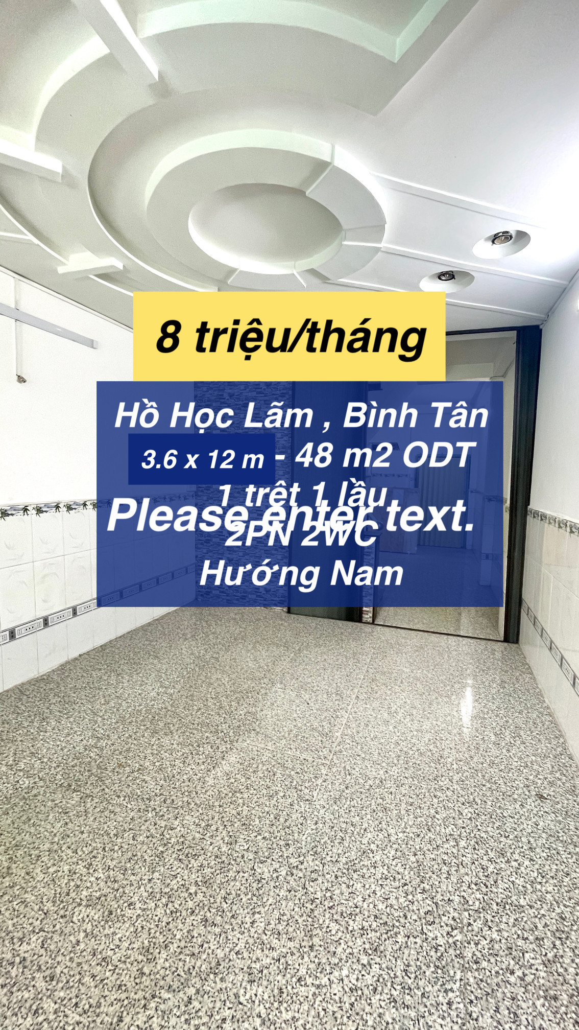 Nhà nguyên căn hẻm xe tải Hồ Học Lãm chỉ 8 triệu !