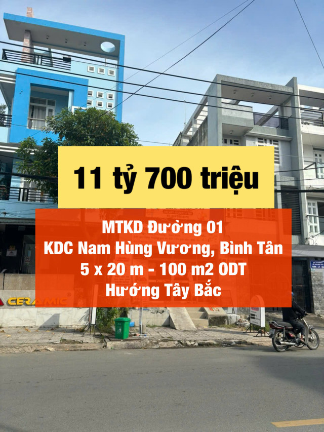 Đất mặt tiền kinh doanh đường 01 KDC Nam Hùng Vương
