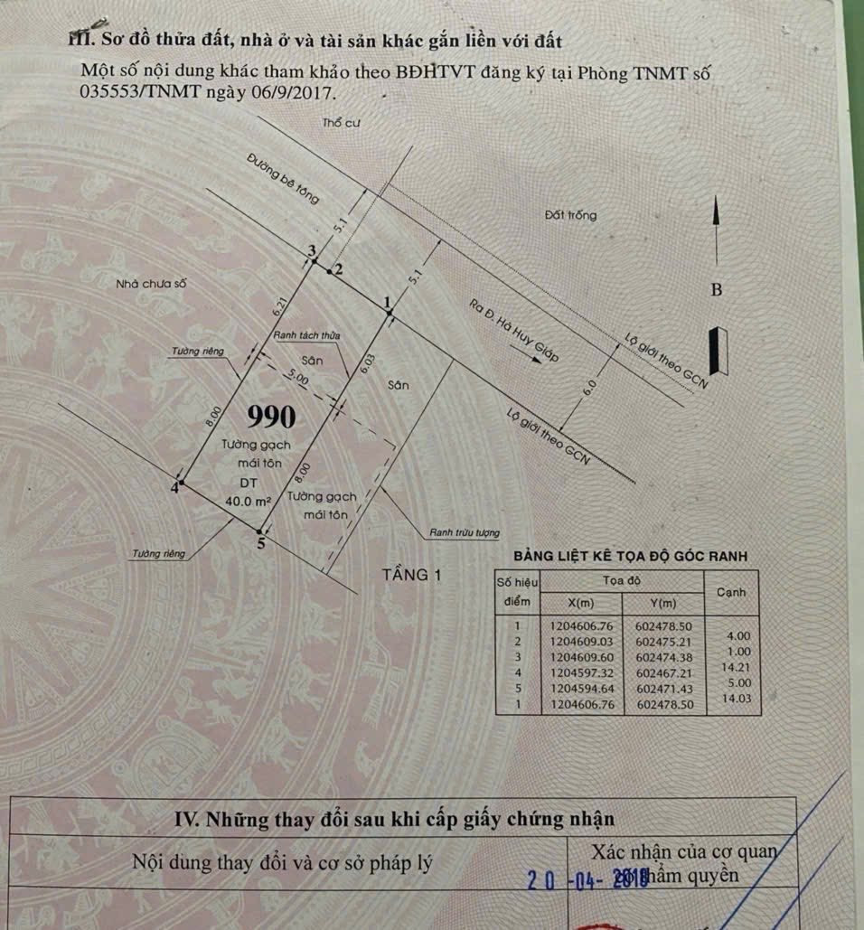 Bán đất 70.5m² full thổ cư ngang 5m giá 3.45 tỷ tại Phường An Phú Đông