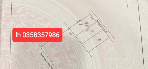 Bán đất 104m² ngang 6.5m giá 3.8 tỷ Phường Bá Xuyên