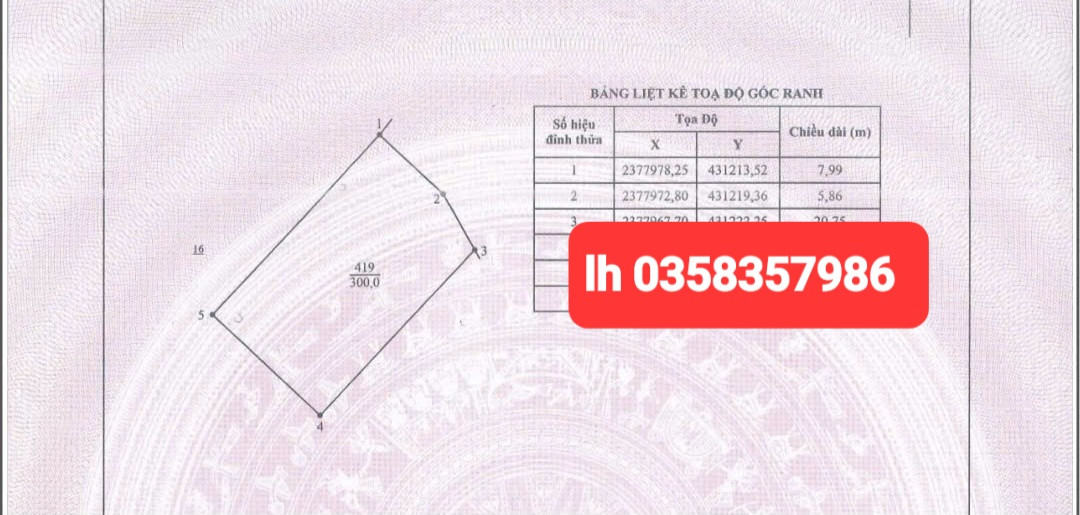 Bán đất 300m² ngang 13.51m giá 3.8 tỷ Phường Bá Xuyên