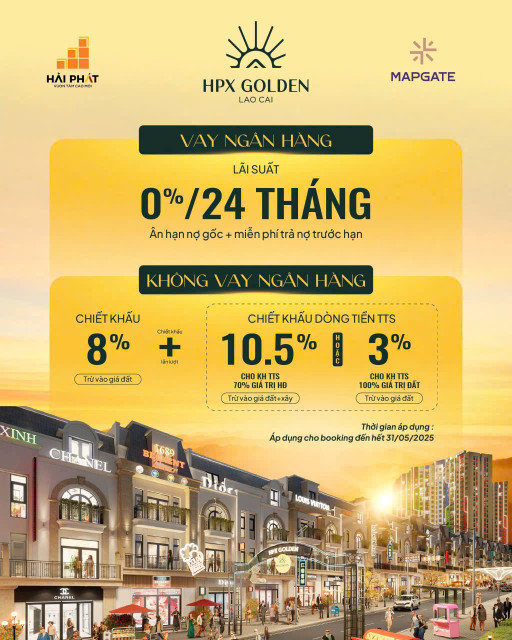 SHOPHOUSE HPX GOLDEN LÀO CAI – VỪA Ở VỪA KINH DOANH, PHÁP LÝ RÕ RÀNG