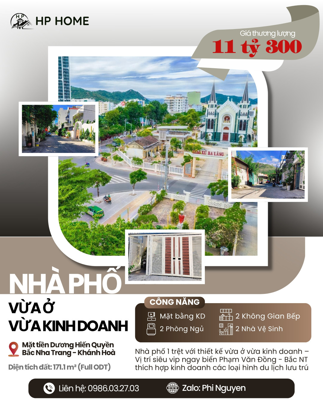 CƠ HỘI SỞ HỮU NHÀ PHỐ MẶT TIỀN DƯƠNG HIẾN QUYỀN NHA TRANG CHỈ VỚI 66TR/M2