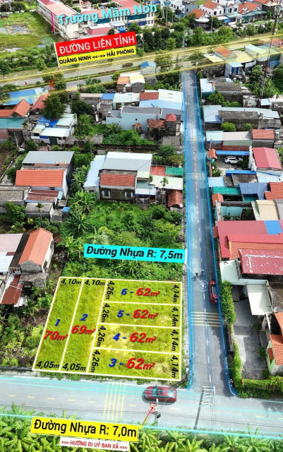 Bán đất 62m² ngang 4,14m đường nhựa 7m . giá 890 triệu Phường Bạch Đằng. liên hệ 0362558882