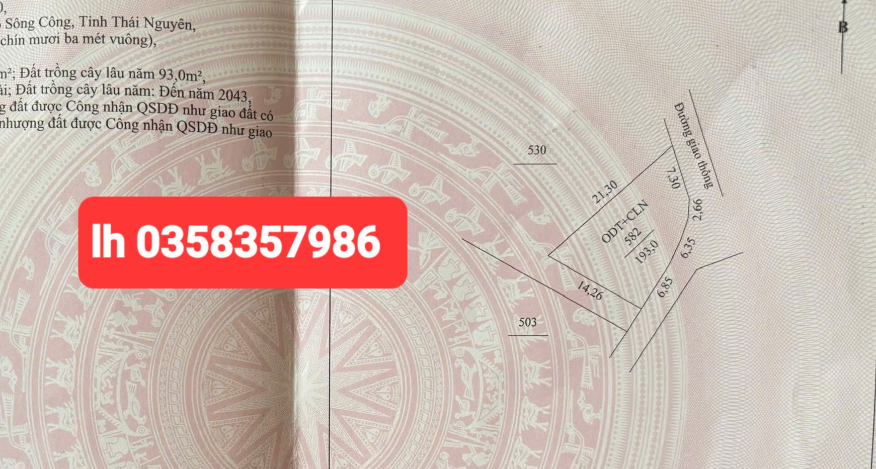 Bán đất 193m² ngang 14.26m giá 2.23 tỷ Phường Bách Quang