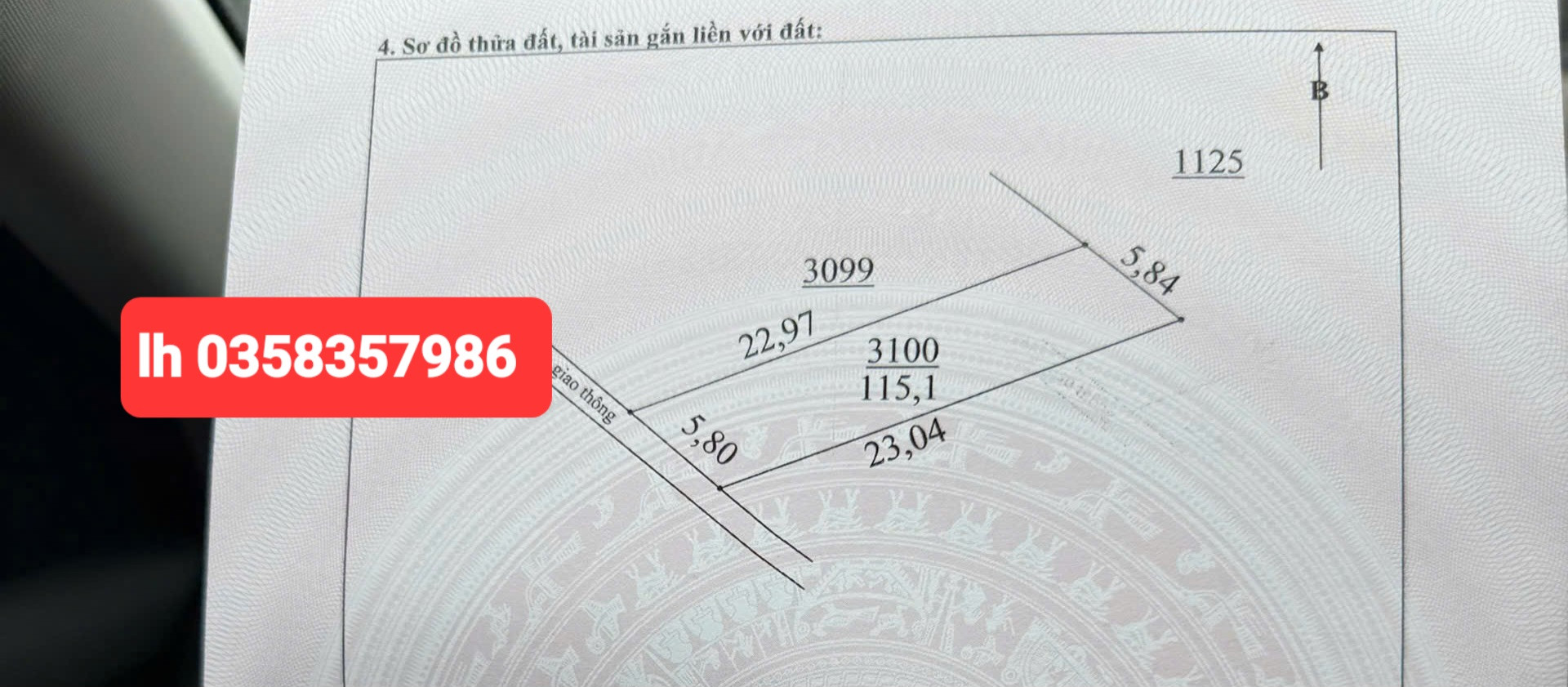 Bán đất 115.1m² ngang 5.84m giá 650 triệu Phường Bách Quang
