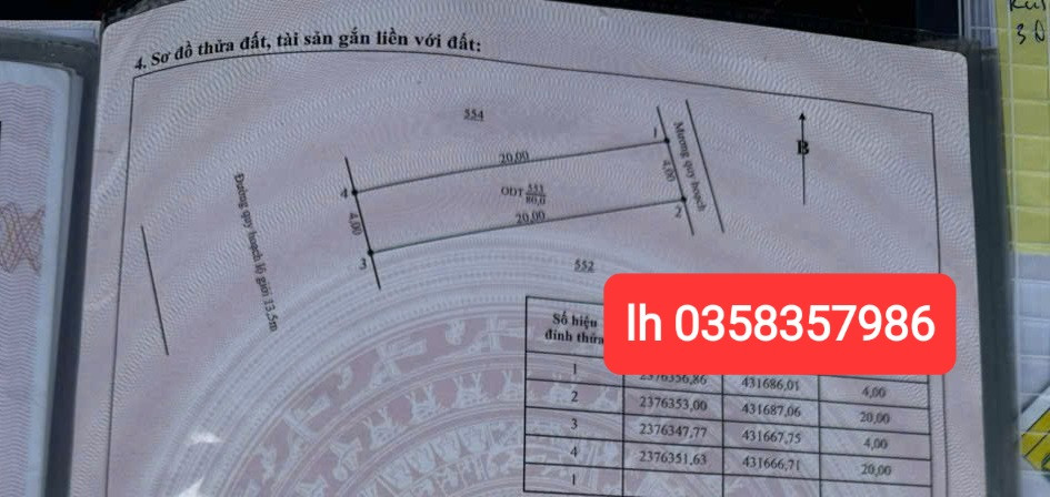 Bán đất 80m² ngang 4m giá 1.5 tỷ Phường Bách Quang