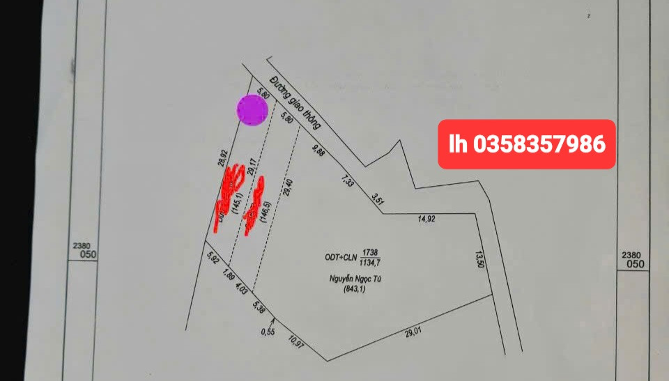 Bán đất 843m² ngang 35m giá 3.9 tỷ Phường Bách Quang