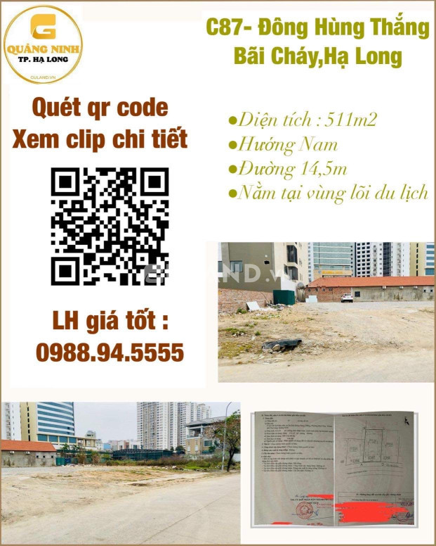 💥Hàng giá sốc💥Bán đất biệt thự-du lịch c87 Đông Hùng Thắng,Bãi Cháy, Hạ Long,Quảng Ninh