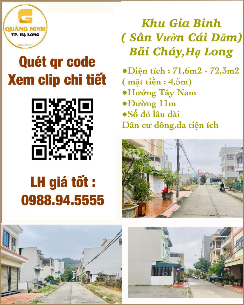 💥Giảm giá sốc💥Bán 2 ô đất khu Gia Binh,Bãi Cháy,Hạ Long,Quảng Ninh