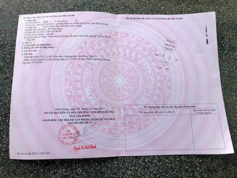 bán đất KDC Phú Hồng Thịnh 10 giá 3,65 tỷ