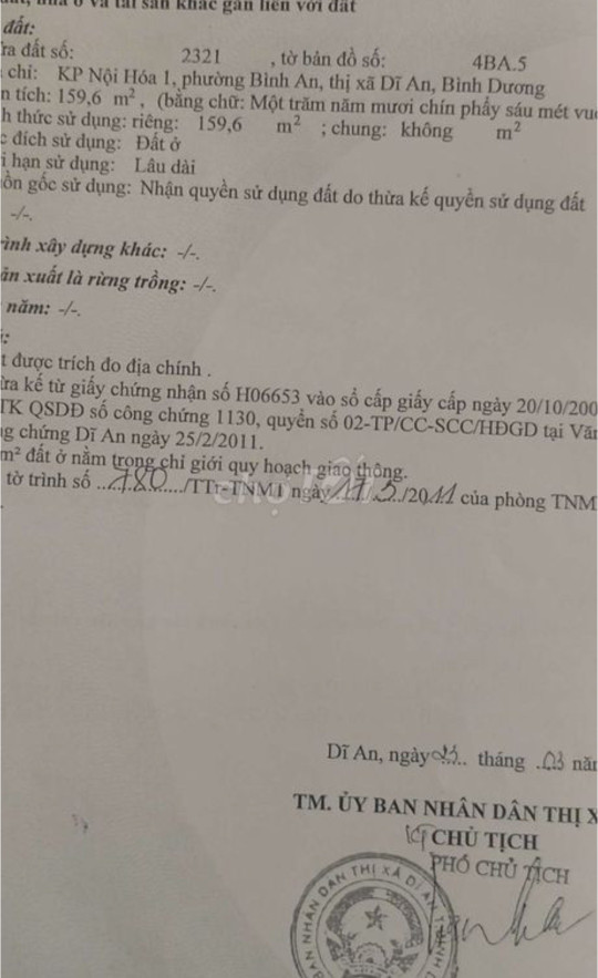 Nhà Đất Bình An Dĩ An Bình Dương