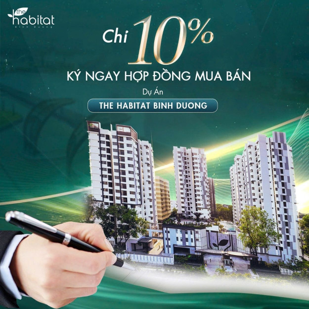 Bán căn hộ  The Habitat Bình Dương, căn hộ 2 phòng ngủ, 2wc, view đông nam giá gốc