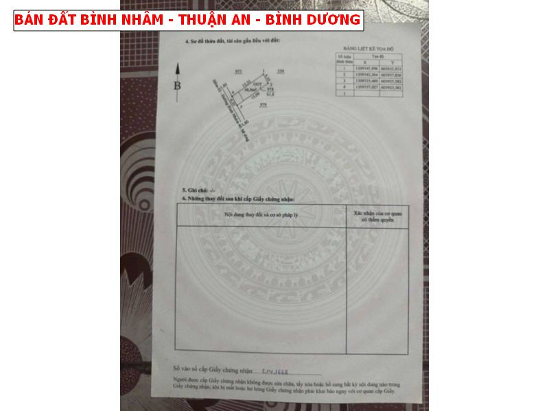 Bán đất Bình Nhâm 40, Thuận An, Bình Dương giá chỉ 1,55 tỷ
