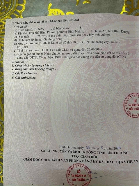 Bán đất hẻm xe hơi bình nhâm giá 2,3 tỷ