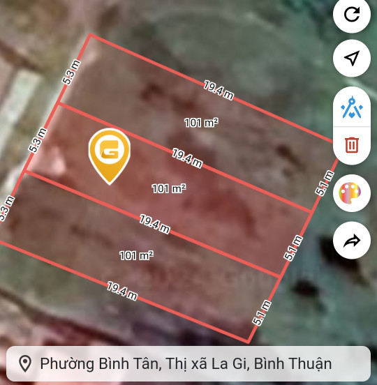 Bán đất 100m² 680 triệu tại Phường Bình Tân Thị xã La Gi