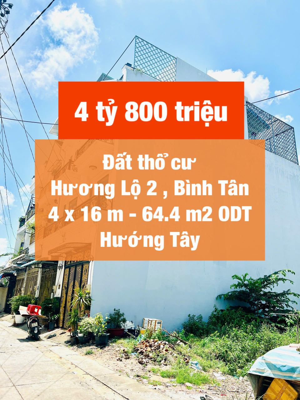 Đất thổ cư giá tốt Hương Lộ 2