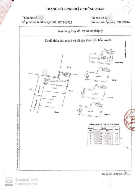 Bán nhà hẻm ô tô Quận 2, cách Lê Văn Thịnh 150m Nhà 3 Lầu đuôi nở hậu vuông 8m - DT sàn: 220m2