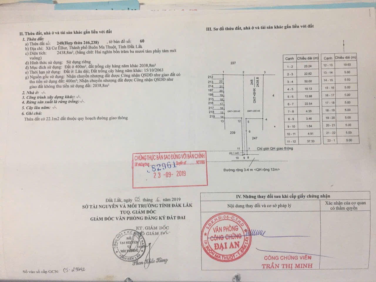 Bán đất 2455.3m² ngang 5m giá 12.5 tỷ Phường Buôn Ma Thuột
