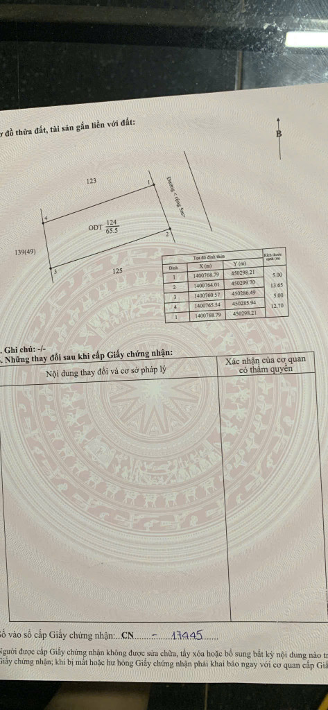 Bán đất 65.9m² ngang 5m giá 1.52 tỷ Phường Buôn Ma Thuột