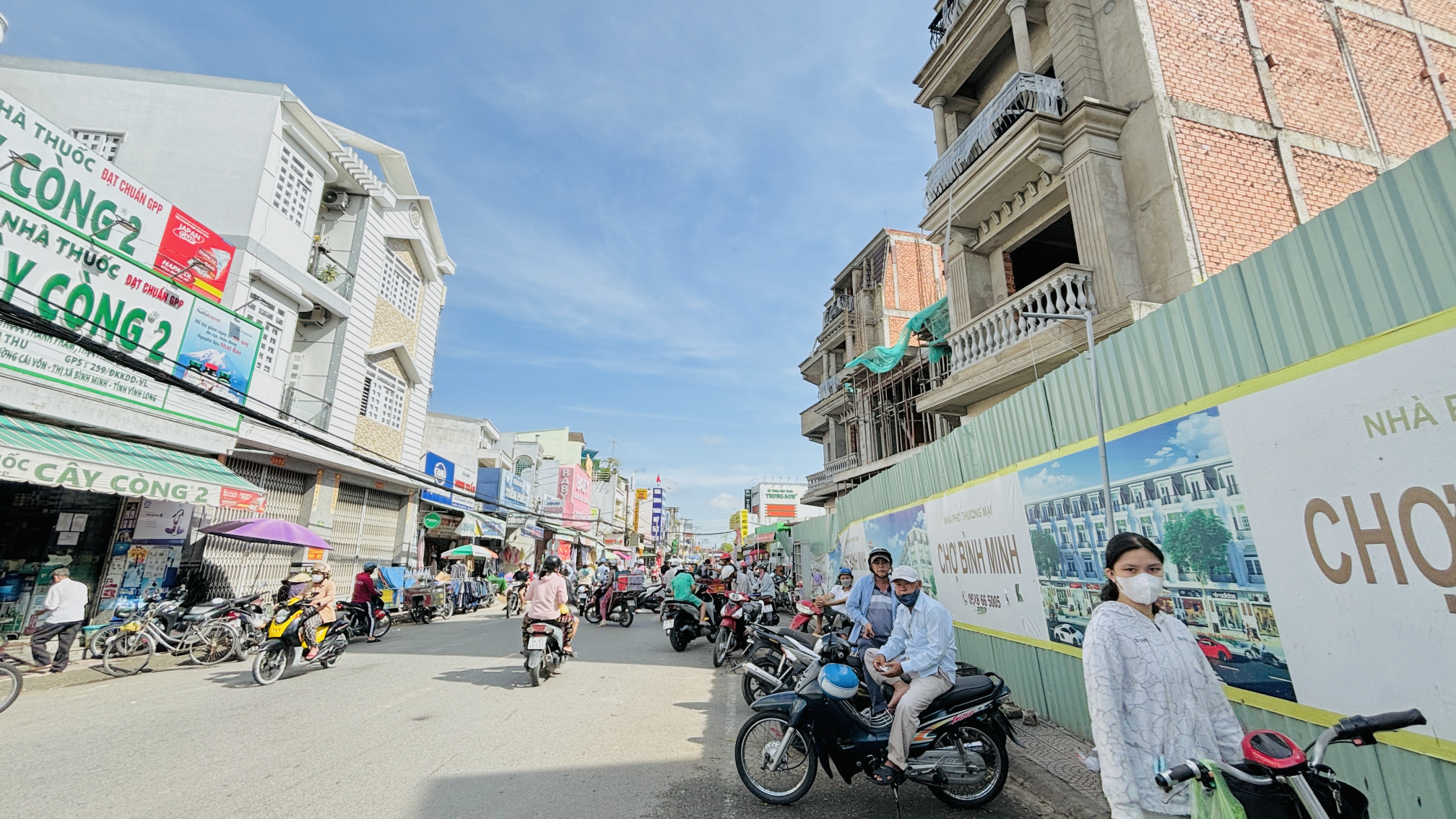 Nhà phố mặt tiền đường Ngô Quyền, trục chính Chợ Cái Vồn, Bình Minh