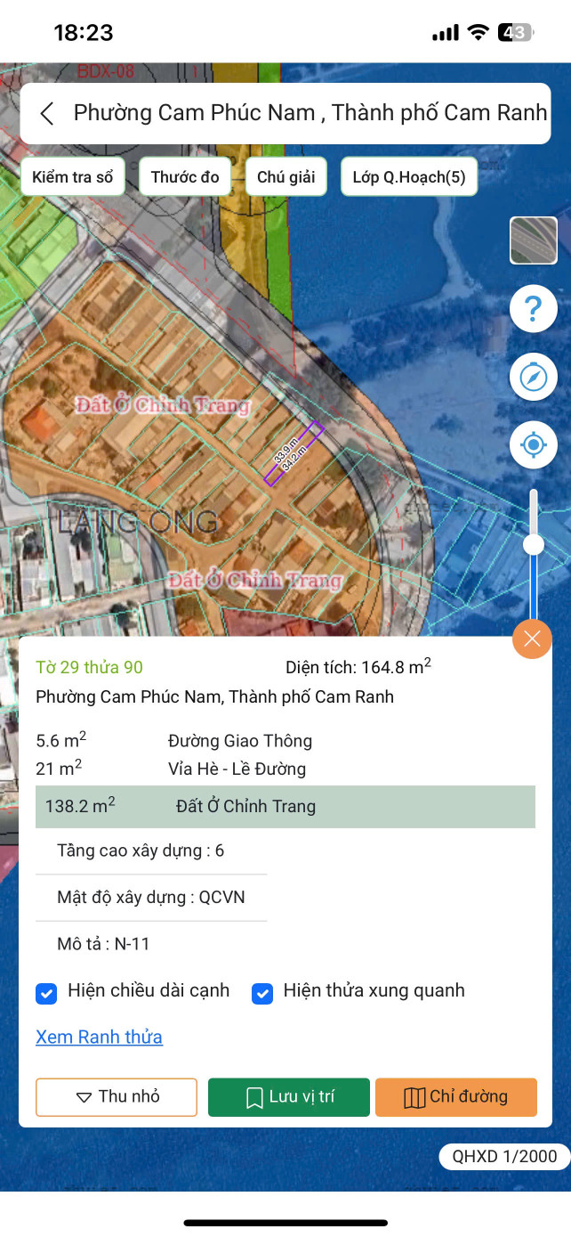 Cam Phúc Nam quy hoạc 2045 ra mặt đường 28m ven vịnh Cam Ranh lô góc 3 mặt tiền đẹp