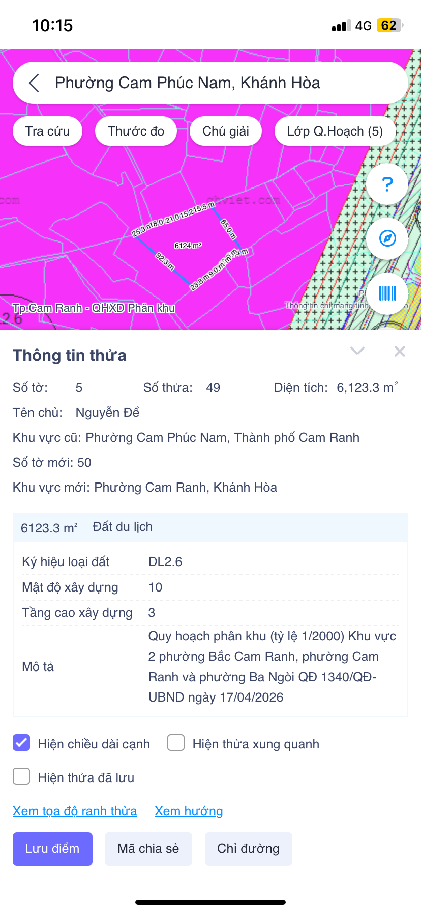 Bán đất 6123.3m² ngang 65m giá 3 tỷ tại Phường Cam Ranh